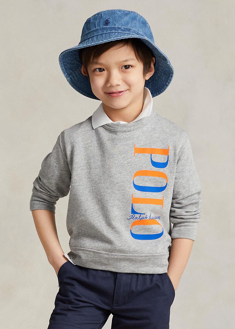 Sudadera Ralph Lauren Niño 1.5-6 Años Logo Spa Terry Chile Gris FCZBV-3069